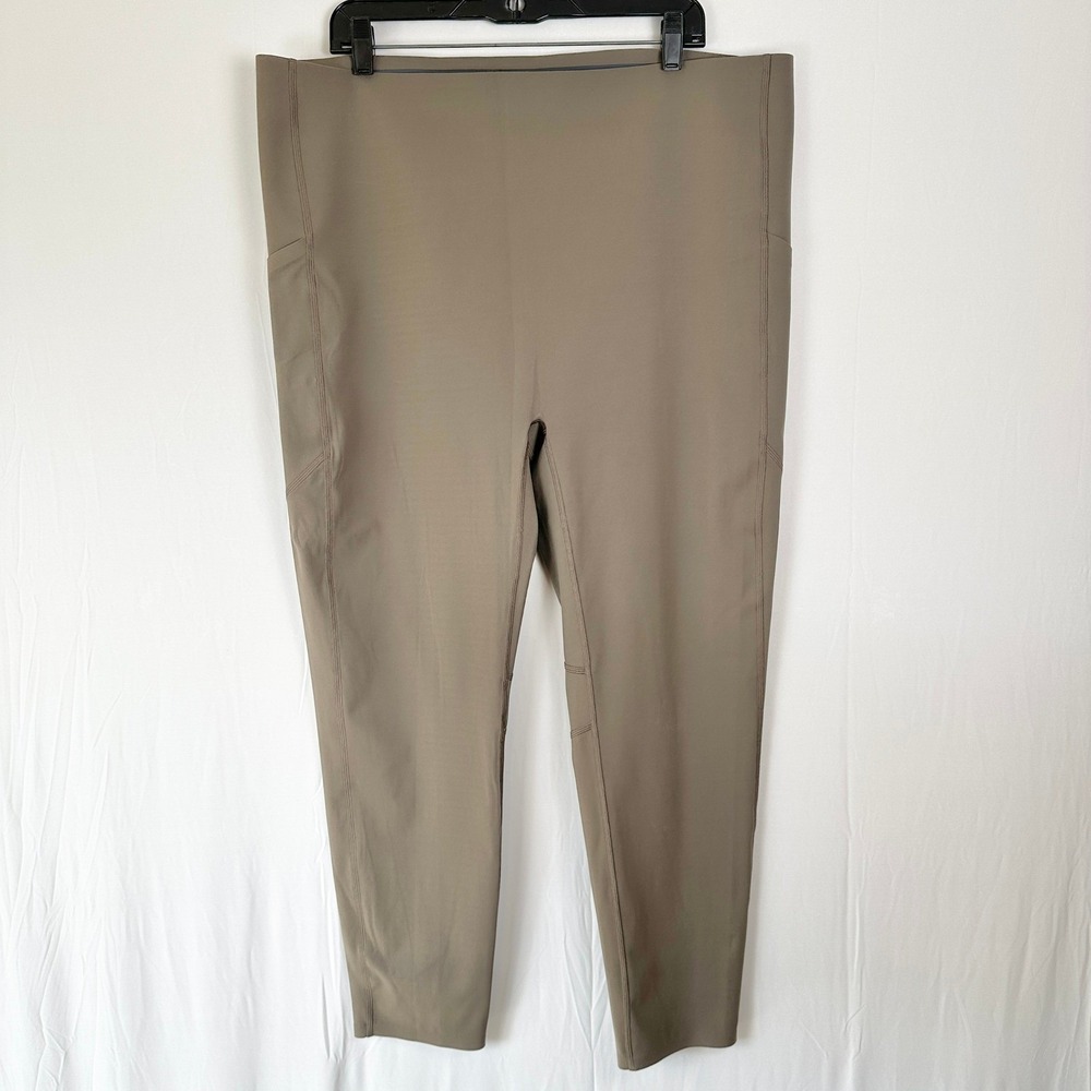 SPANX Every Wear Knockout Leggings Womens 3X Taupe‎ Pockets Comfort Athleisure